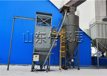 除塵灰自動噸袋投料站，全密封噸包拆包機現(xiàn)場