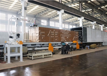 紙箱推進(jìn)式全自動裝車機(jī)，東營自動裝車機(jī)器人