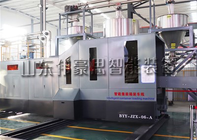 大豆集裝箱自動裝車機是怎樣完成自動裝車的？