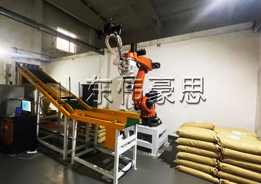 袋料全自動拆包機器人，機械手自動破袋裝置